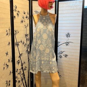 Urban outfitters halter baby blue mini dress